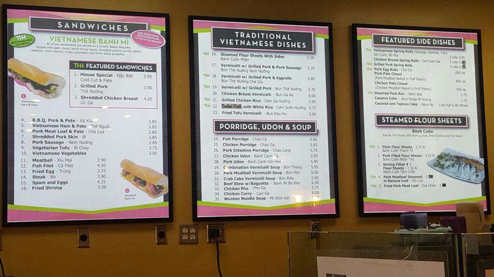 Menu at THH Sandwiches restaurant, Tustin
