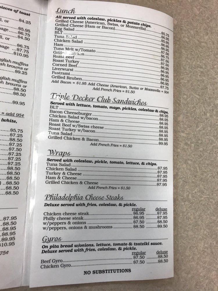 Menu at Flemington Coffee Shop restaurant, Flemington, 23 Reaville Ave