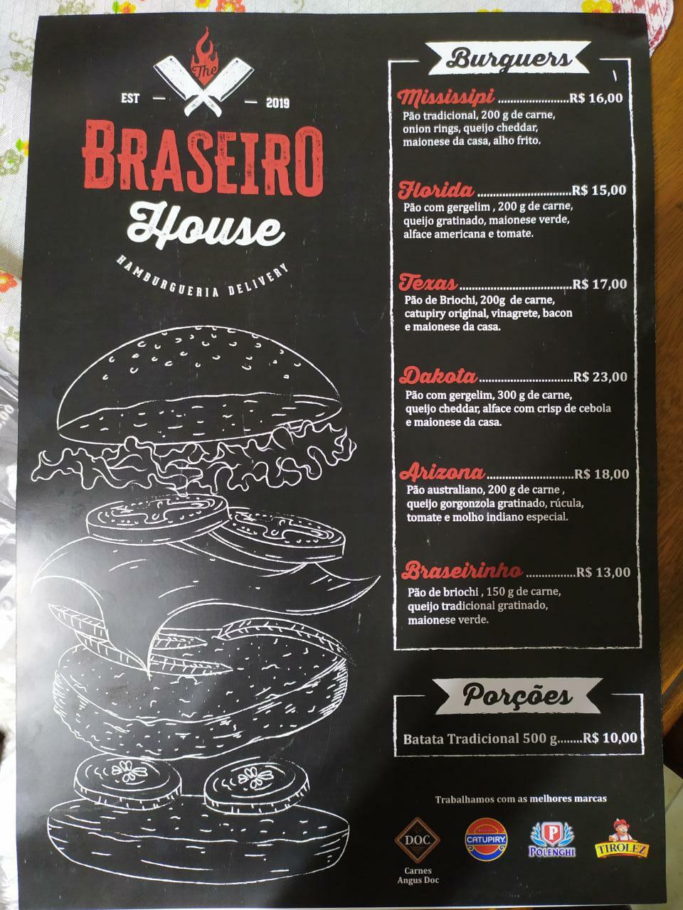 Menu at Braseiro House Hamburgueria restaurant, Suzano