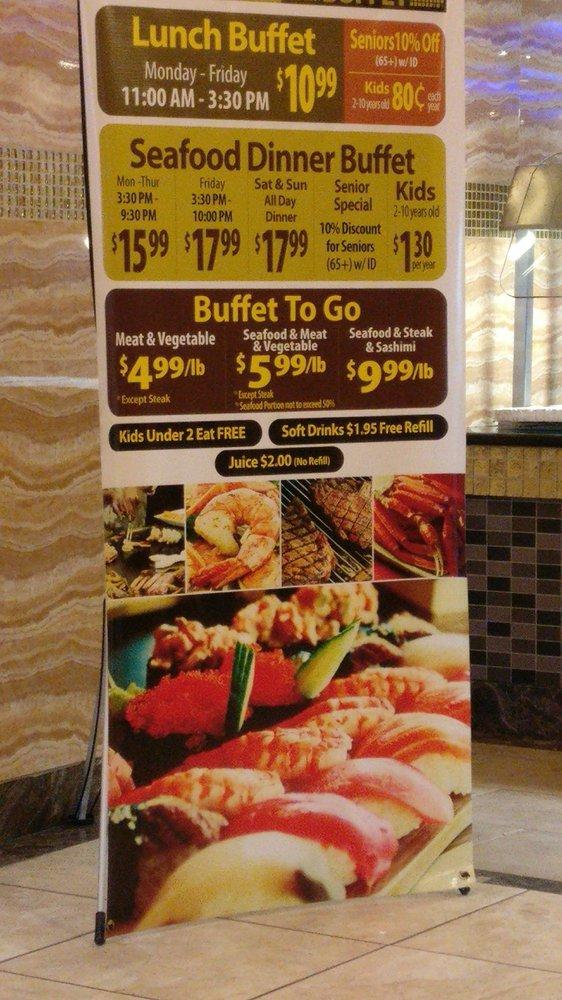 Gold hibachi outlet buffet price