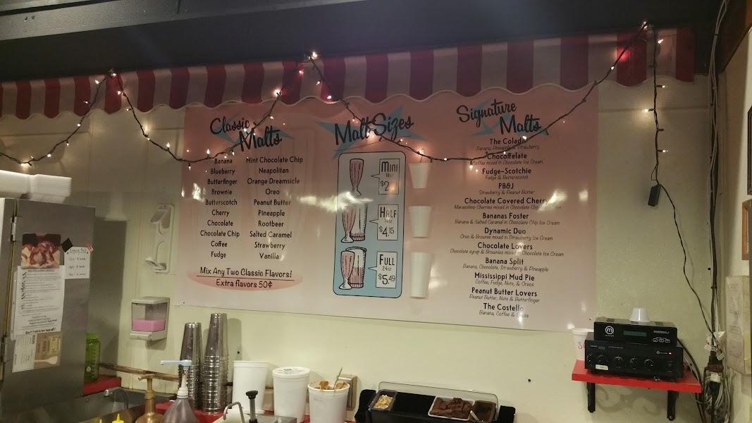 Menu at Original Malt Shop restaurant, Saint Paul, Larpenteur Ave W