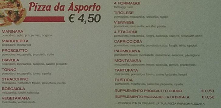 Menu di Maccaroni Risto self 
