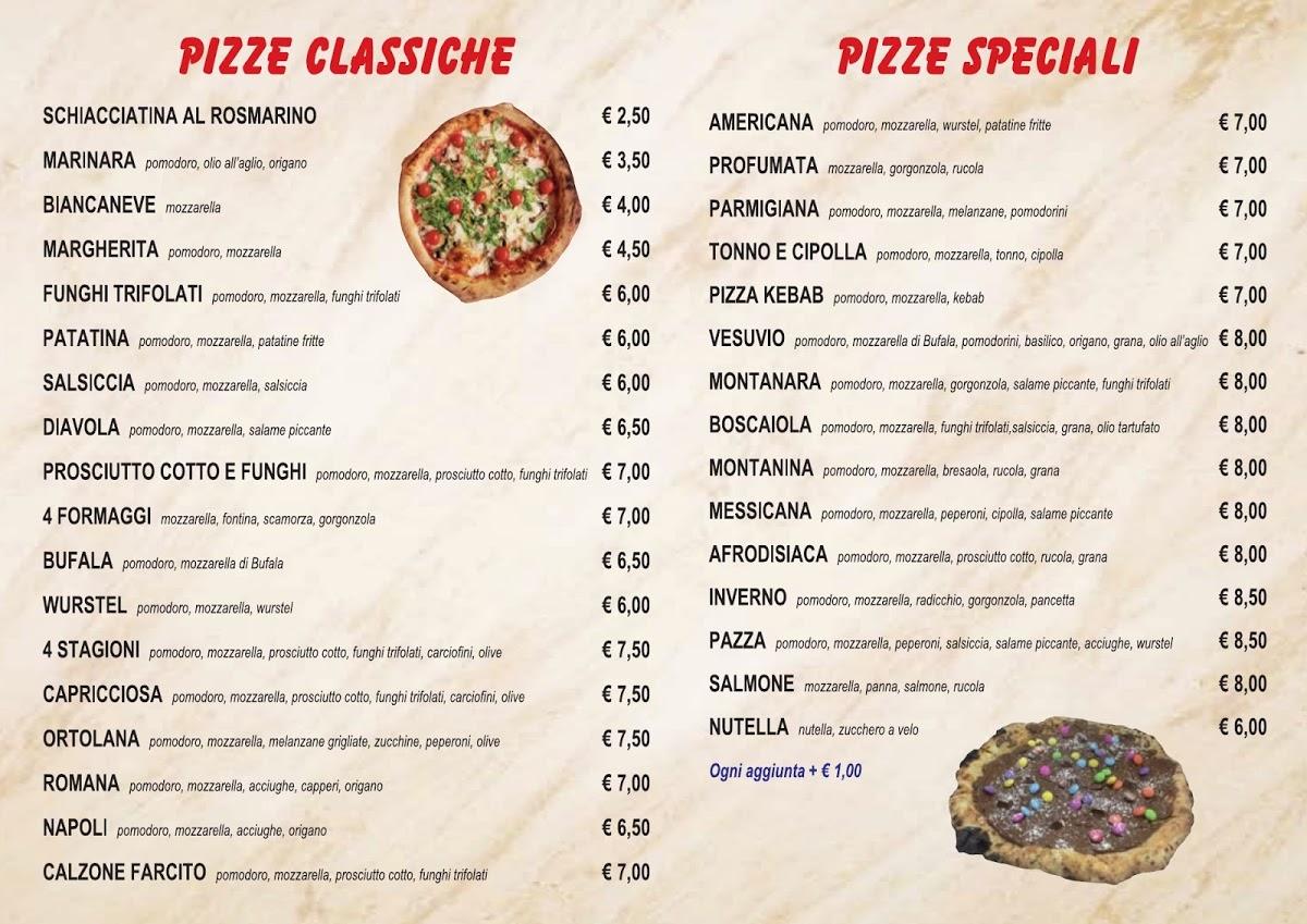 Menu at Pizza & Tacos pizzeria, Cesenatico