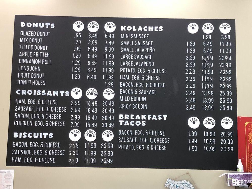 Menu At Morning Donut Cafe Houston