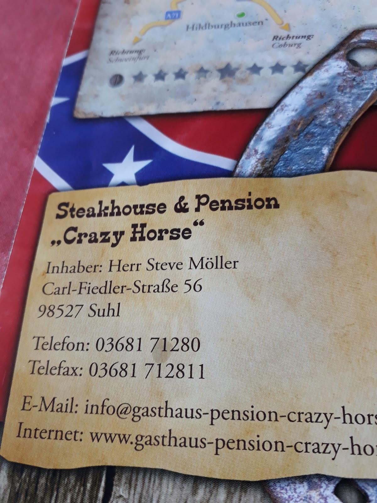 Speisekarte von Steakhouse & Pension Crazy Horse, Suhl