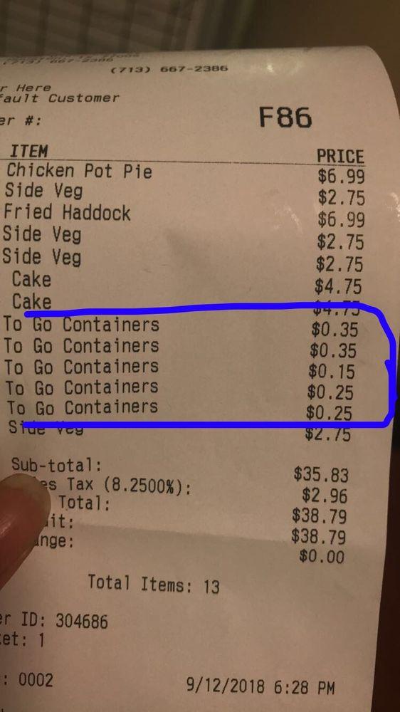 Menu at Cleburne Cafeteria, Houston, St