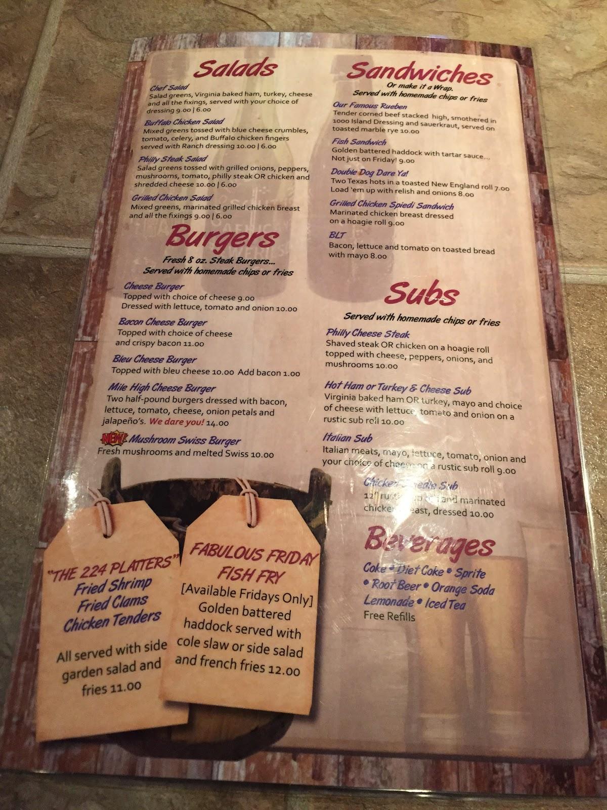 Menu at Bucket Bar & Grill, Odessa