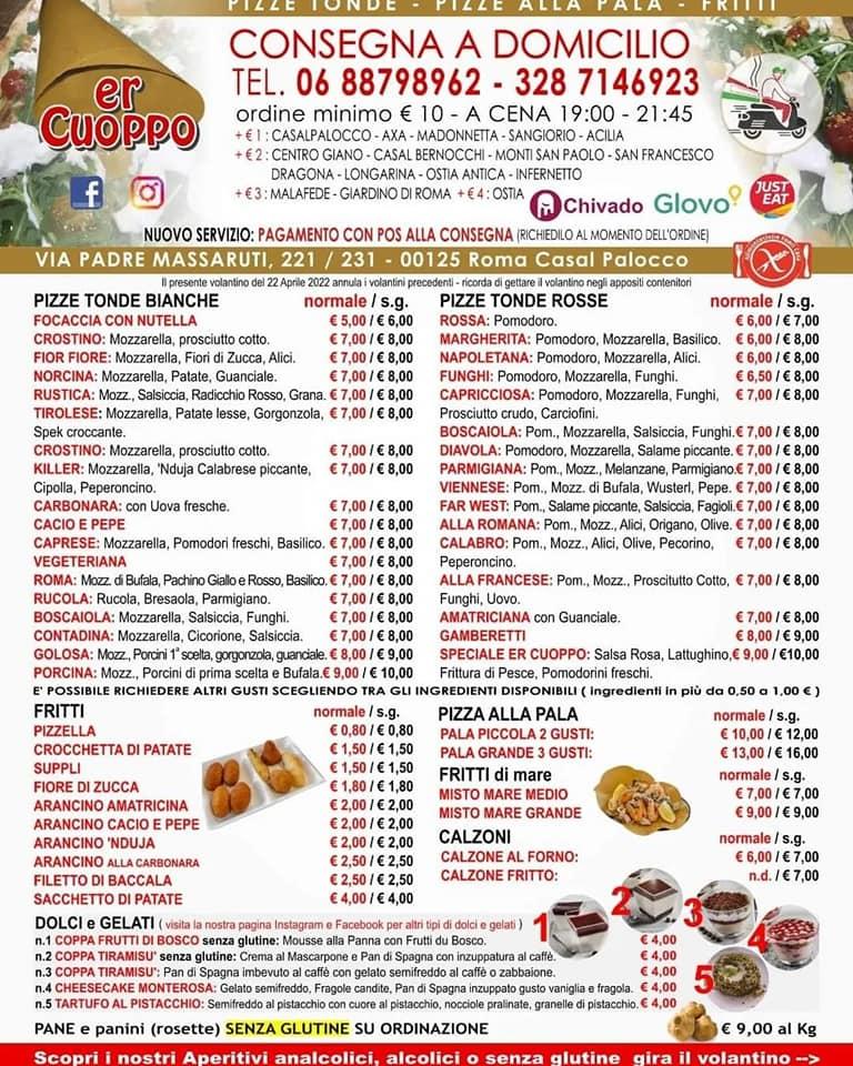 Menu di Er Cuoppo 