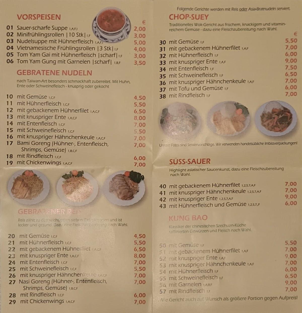 Asia Imbiss In Der Nähe Jetzt Geöffnet Speisekarte von BACH ASIA IMBISS pub & Bar, Gera