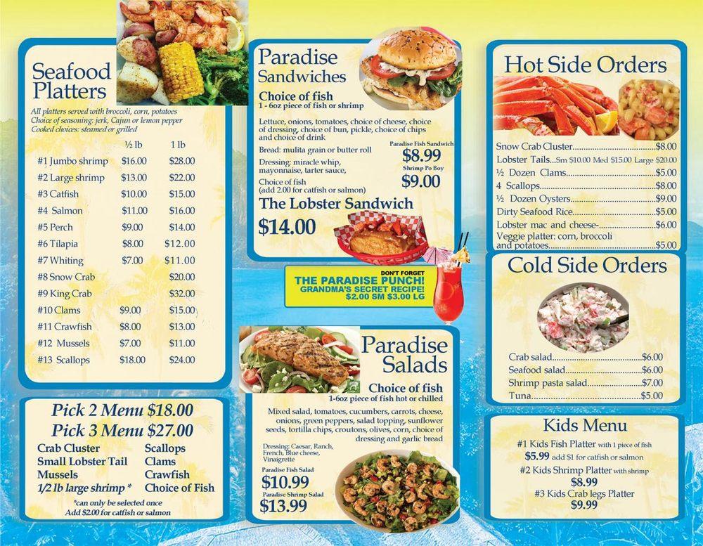 Menu At Seafood Paradise Restaurant Calumet City   R9e2 Seafood Paradise Menu 