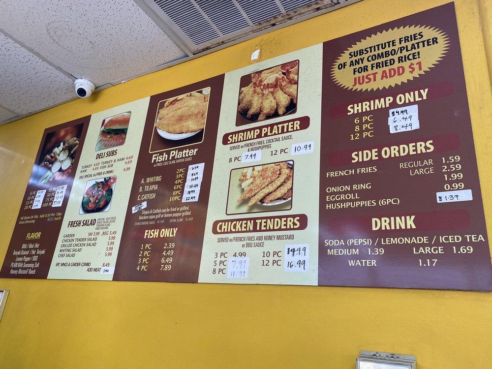 Menu at Eastpoint Fish & Wings restaurant, East Point