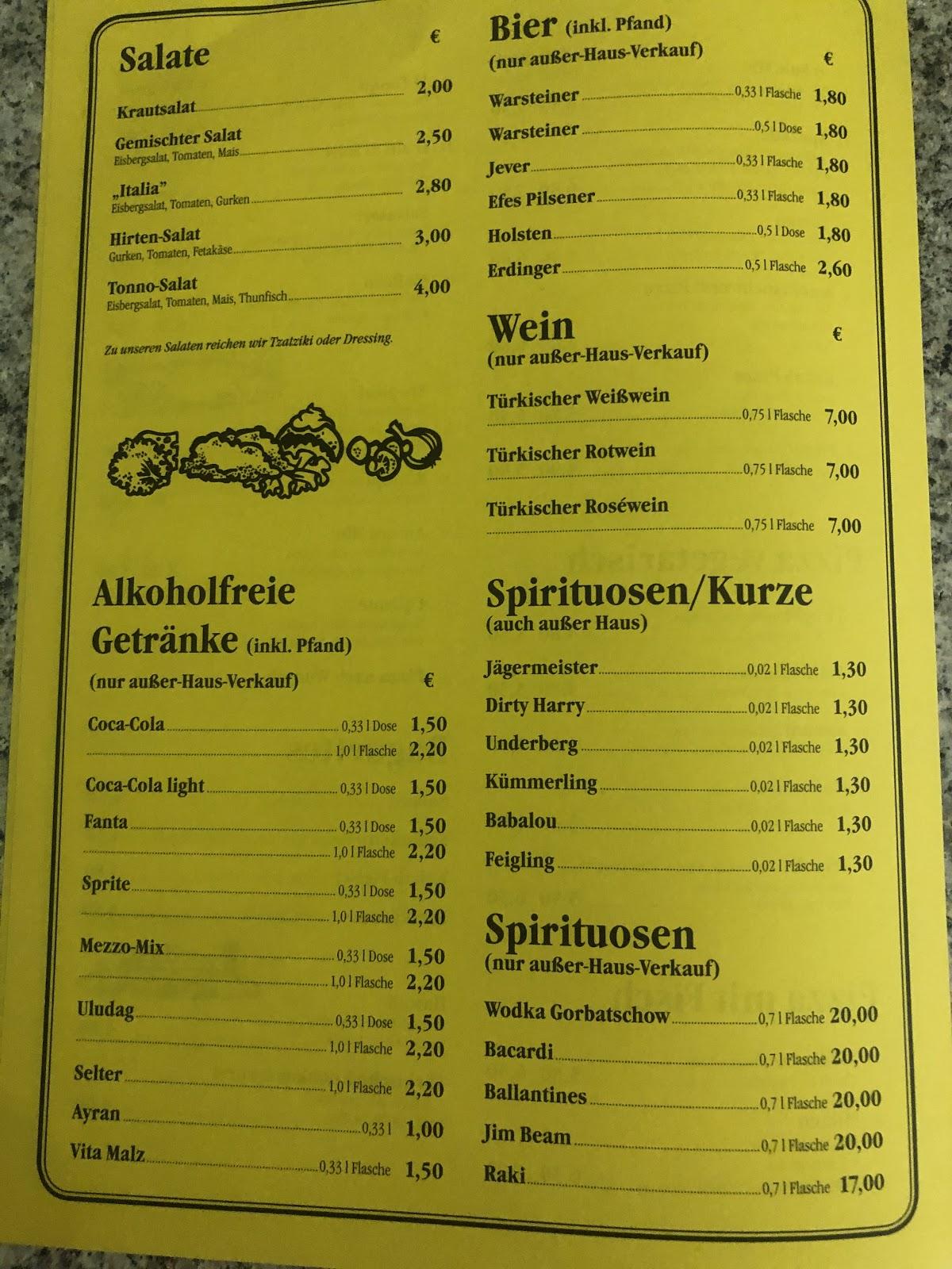 Speisekarte Von Kebab-Haus Restaurant, Heiligenhafen