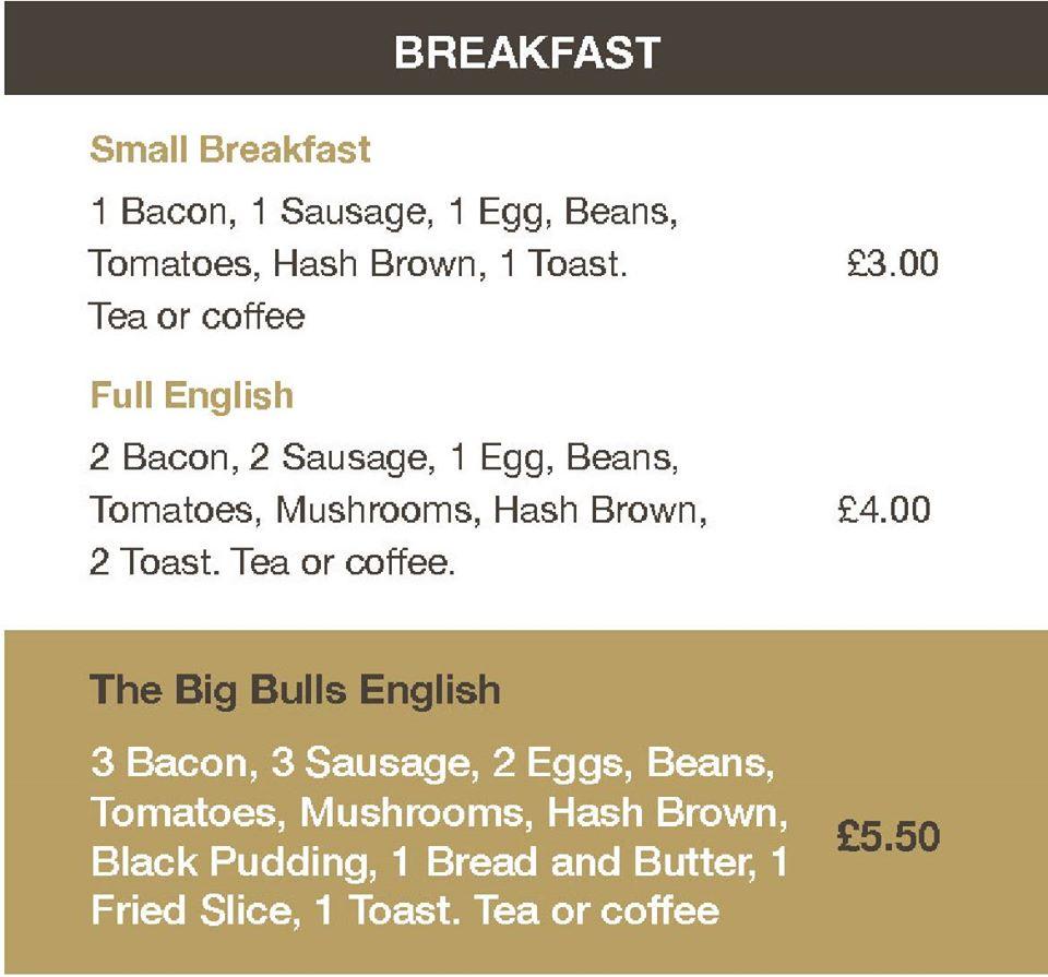 Menu at Kylie's Cafe, Rowley Regis