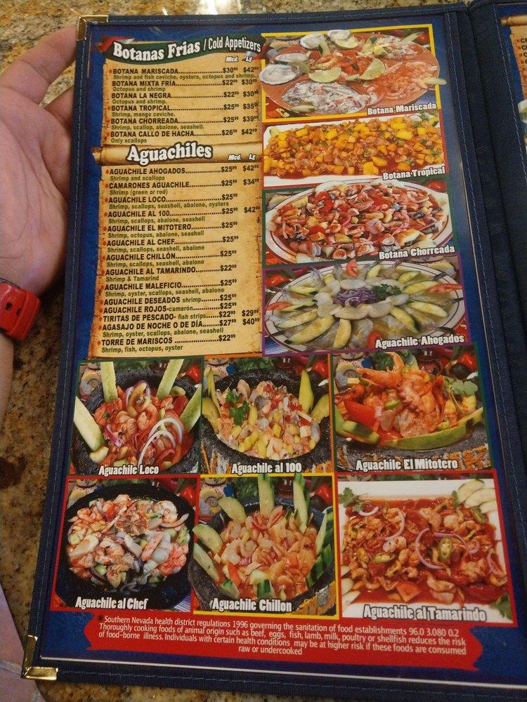 Menu at La Mojarra Loca Grill pub & bar, Las Vegas, S Maryland Pkwy