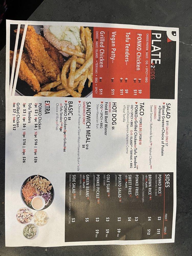 menu-at-ponko-chicken-restaurant-pooler