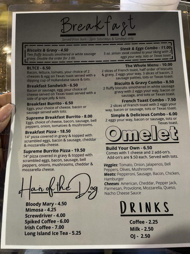 Menu at BS Bar & Grill, Saint Ann