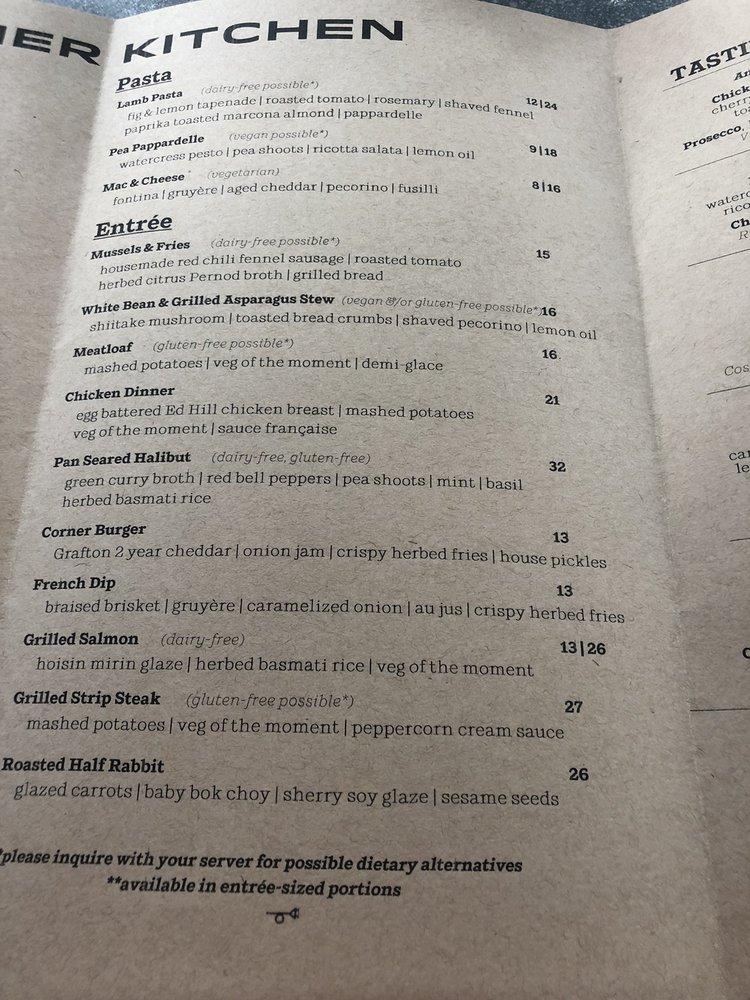 Menu at Corner Kitchen pub & bar, Dayton, 613 E 5th St