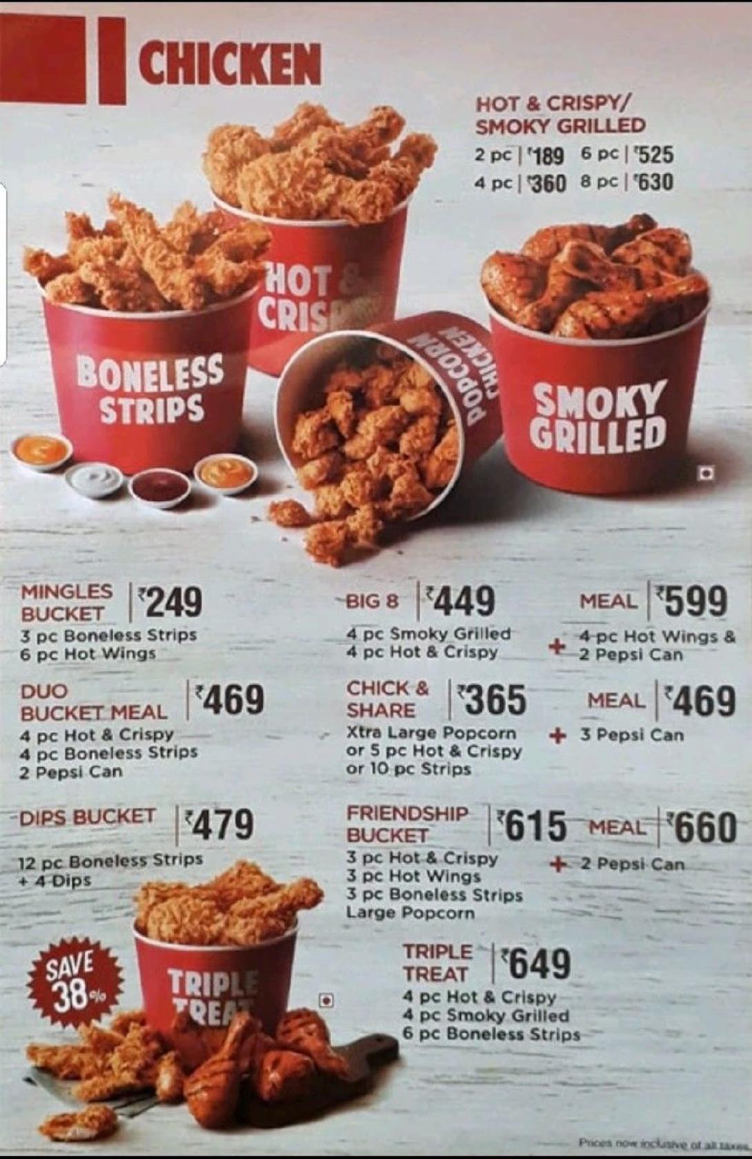 Speisekarte Von Kentucky Fried Chicken Restaurant Melle