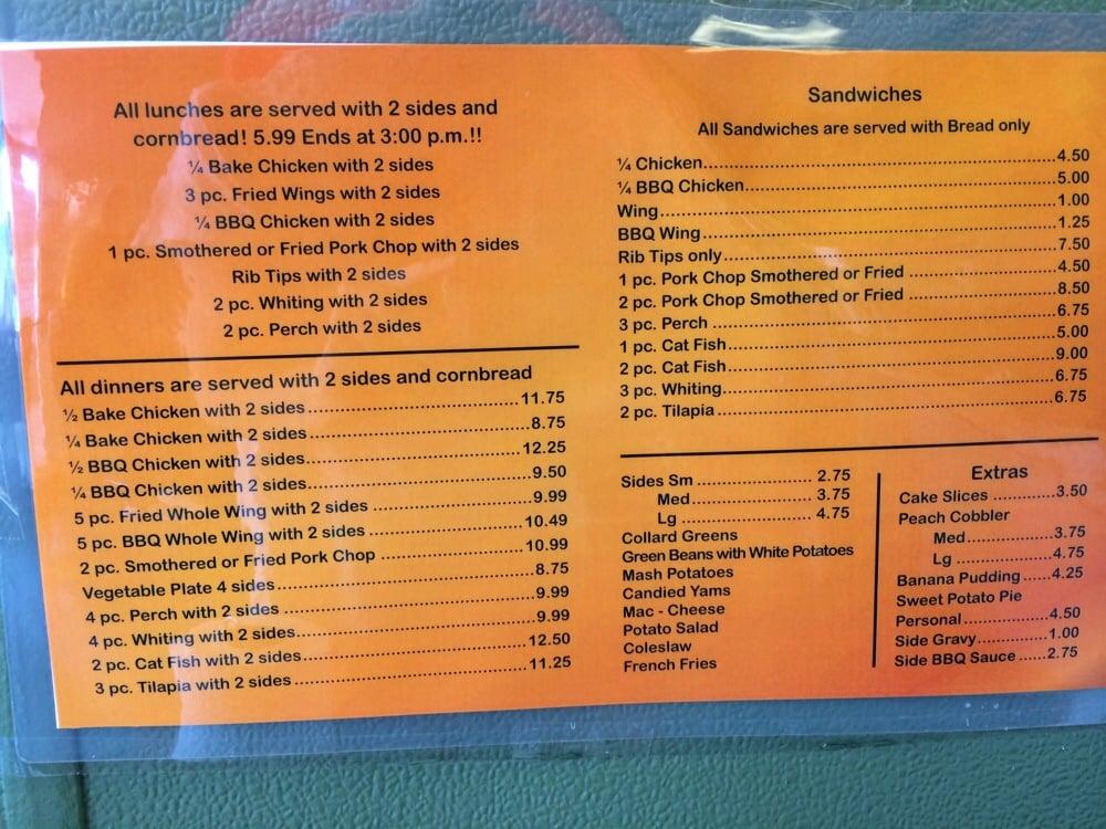 Menu at Mookey's Beans & Greens desserts, Oak Park