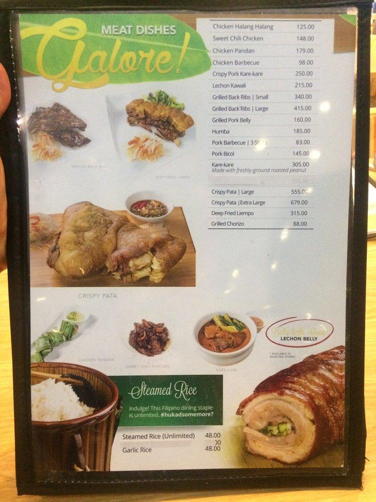 Menu at Hukad restaurant, Cebu City, Ayala Center Cebu