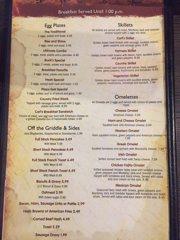 Menu at Buck's Country Cookin' restaurant, West Branch