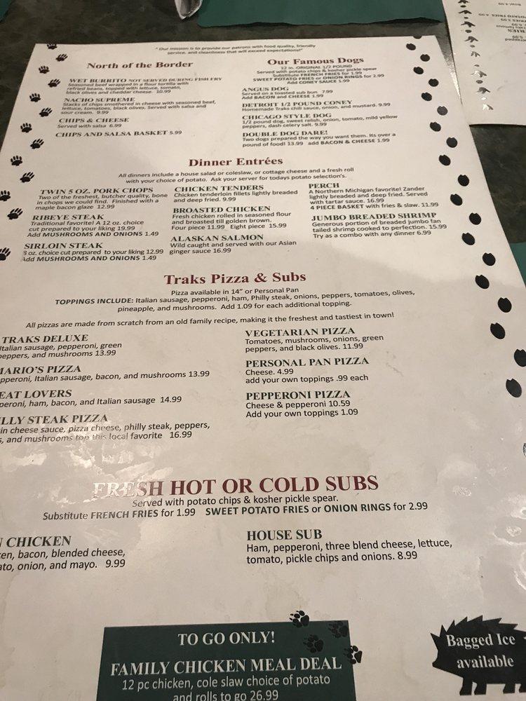 Menu at Traks Bar & Grill, Brethren