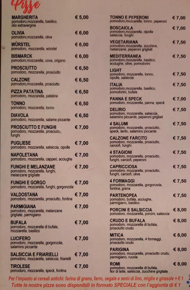 Quadri Restaurant Venice Menus