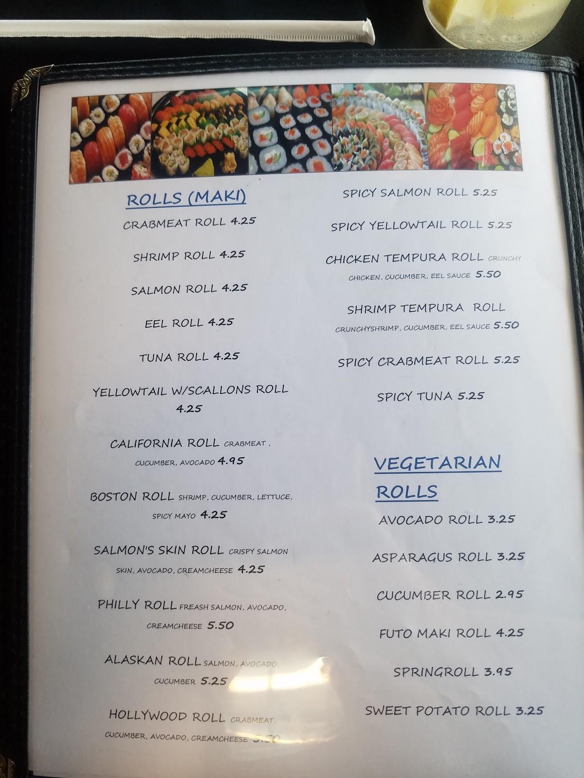 Menu at Asuka Sushi & Hibachi restaurant, Fort Smith
