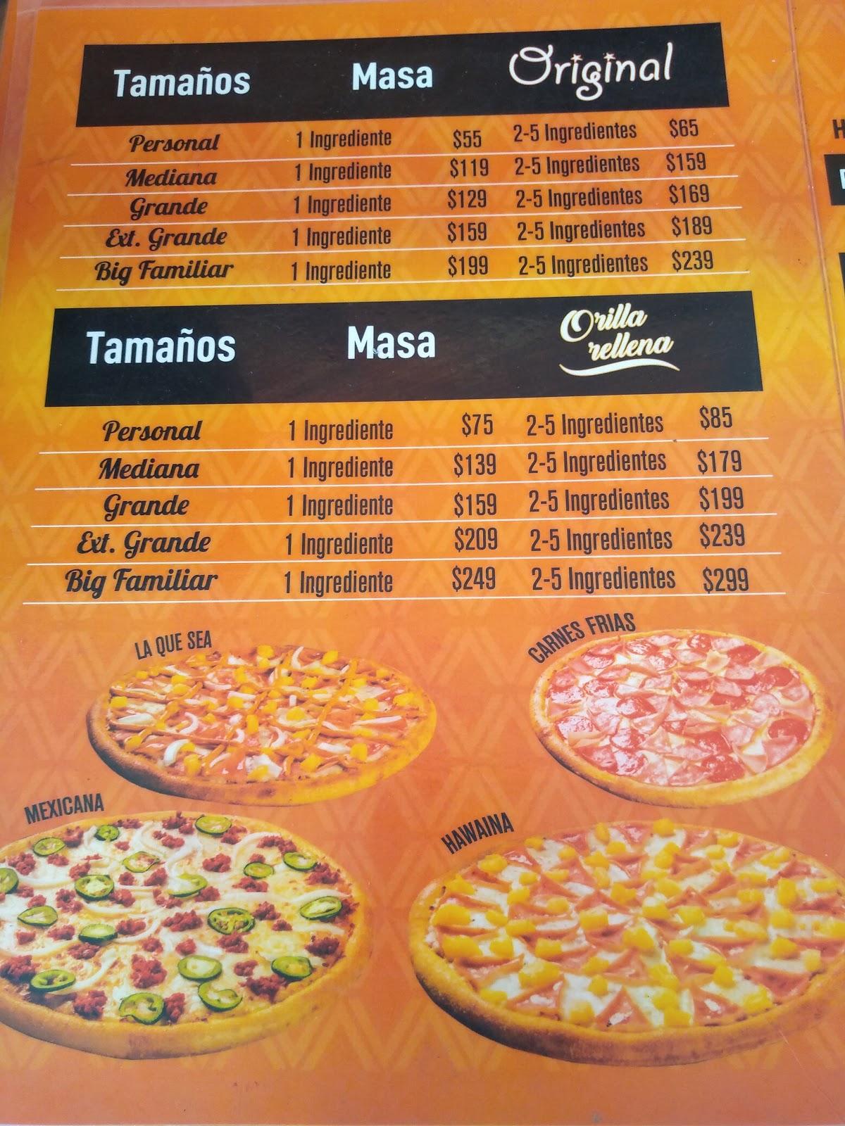 Menu at LIDOS PIZZA SAN MARTIN restaurant, Oaxaca, Av. Montoya 514