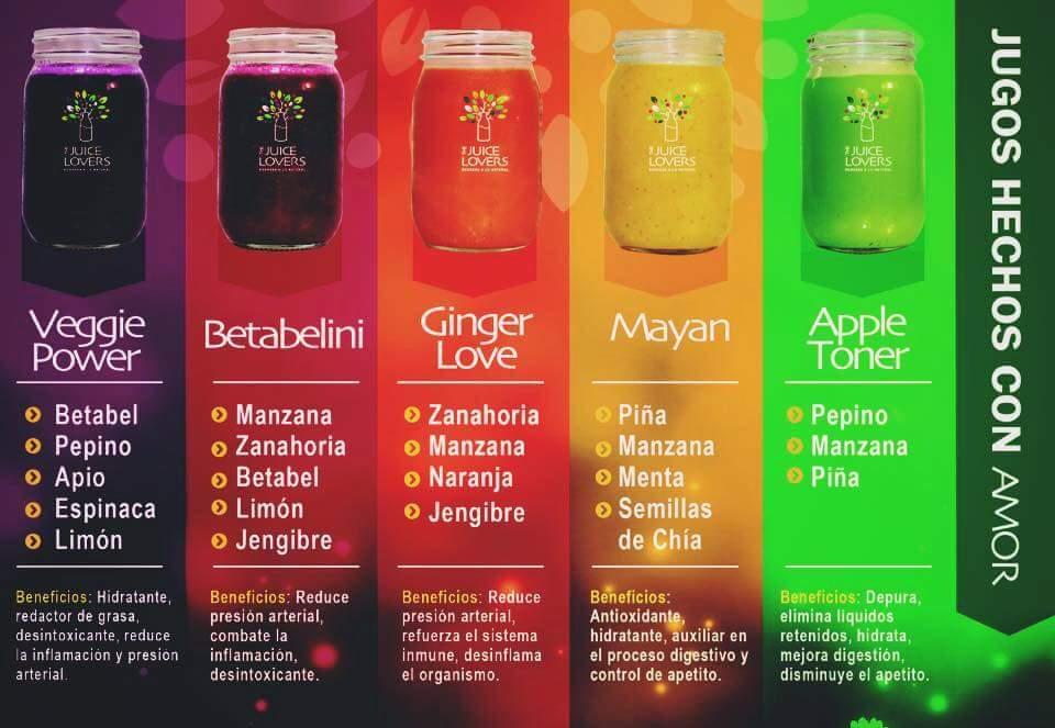 Menu at The Juice Lovers cafe, Ciudad Juarez