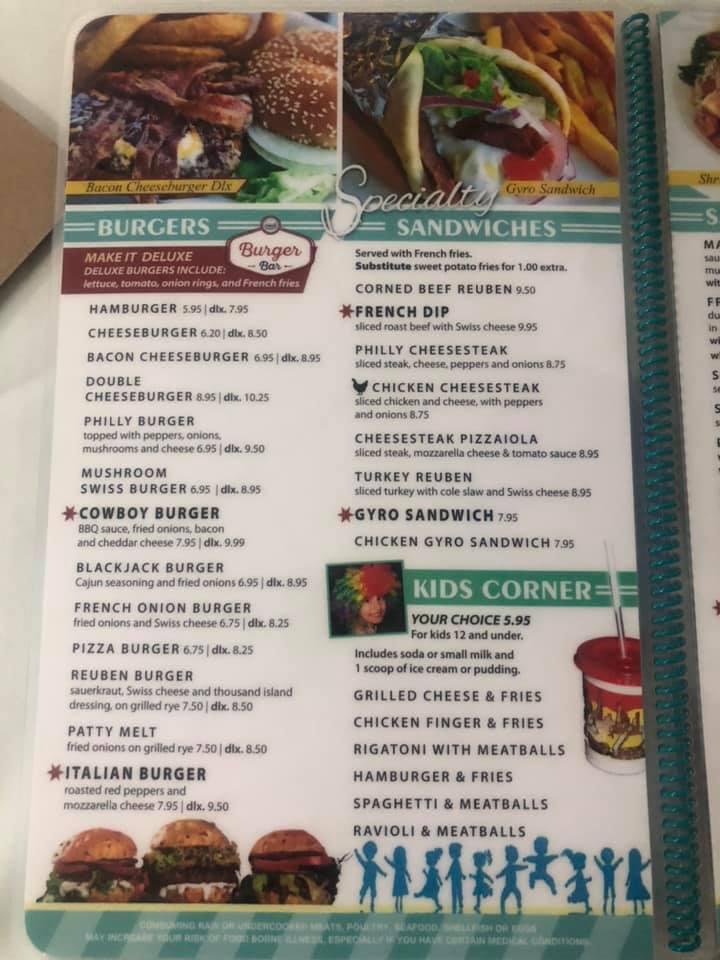 Menu at Blue Fountain Restaurant, Toms River