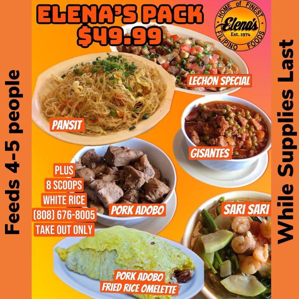 Menu At Elena S Restaurant Waipahu Tropicana Square Shopping Center   R9ec Elenas Restaurant Menu 2021 09 