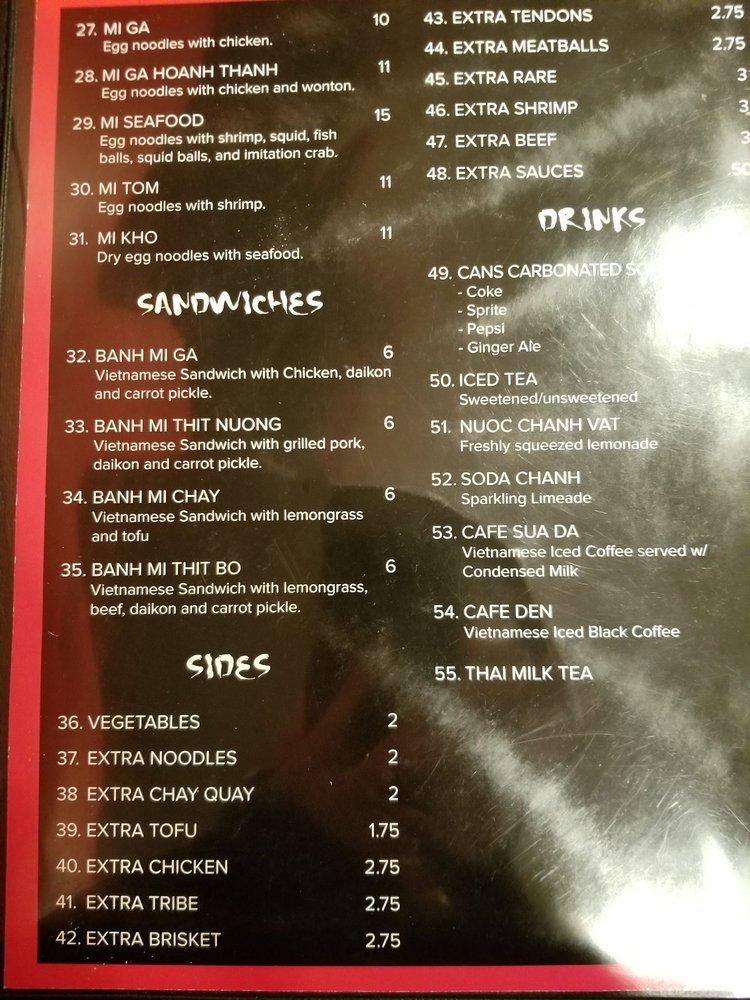 Menu At Chopstix Vietnamese Kitchen Restaurant Flagstaff