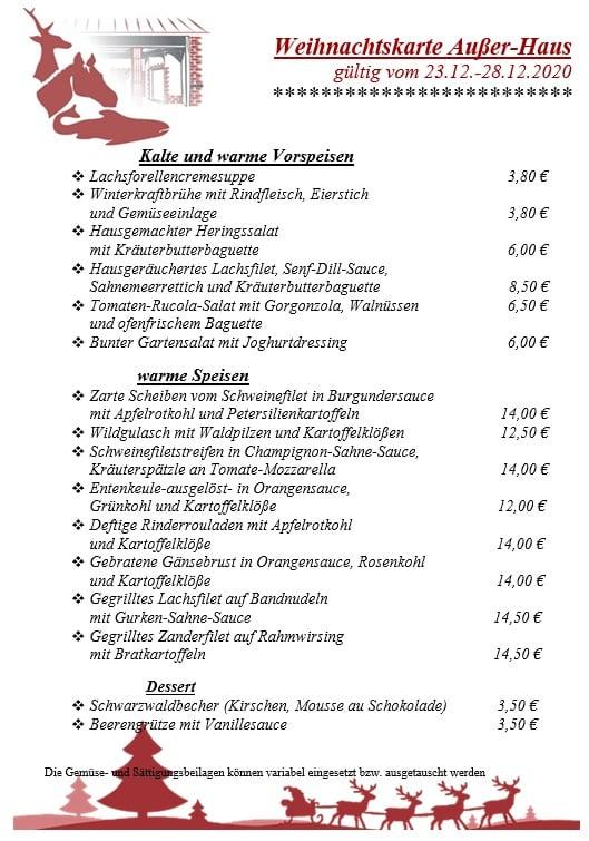 Speisekarte von Forellenhof „Paschlewwer Freizeit & Ferienhof