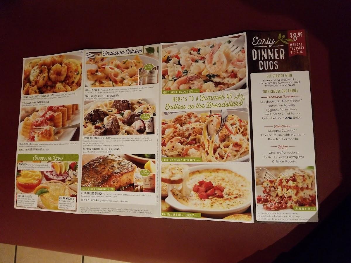 Menu at Olive Garden Italian Restaurant, Framingham