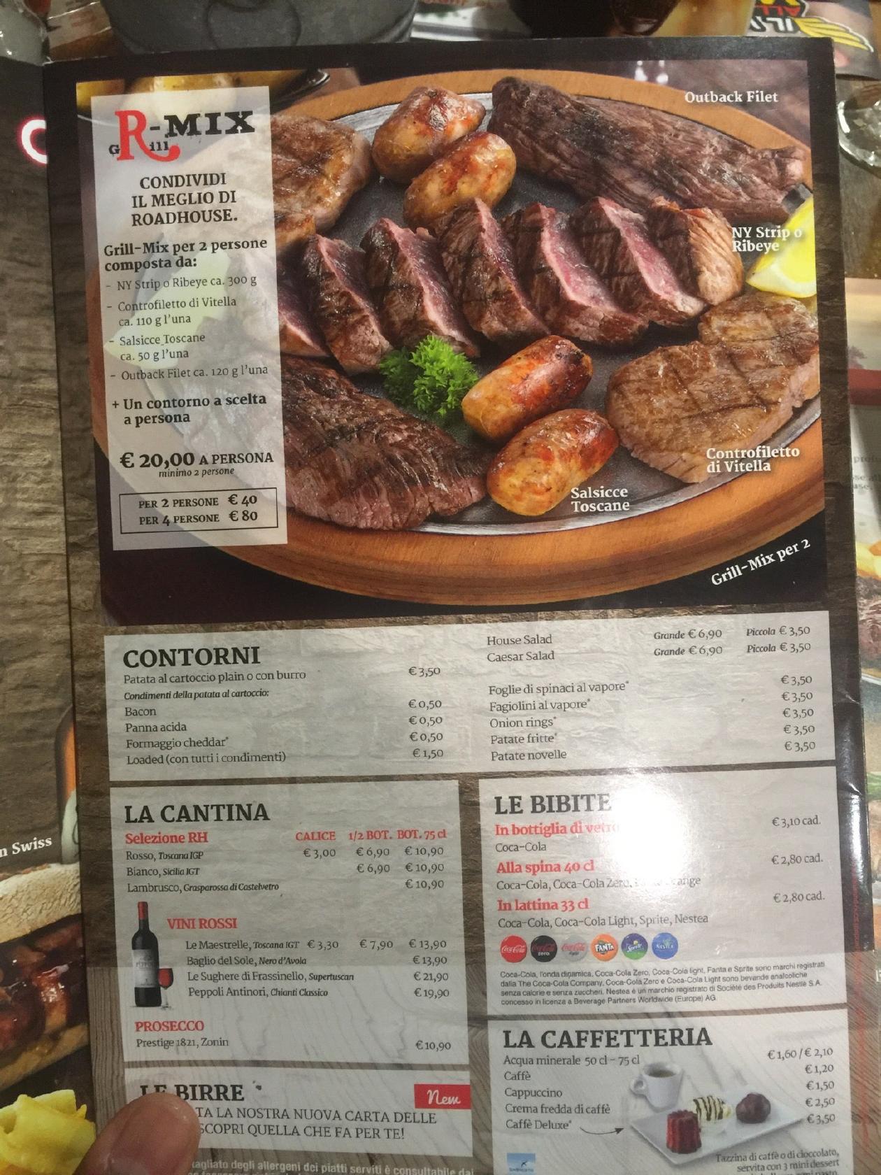 Menu di Roadhouse Grill 