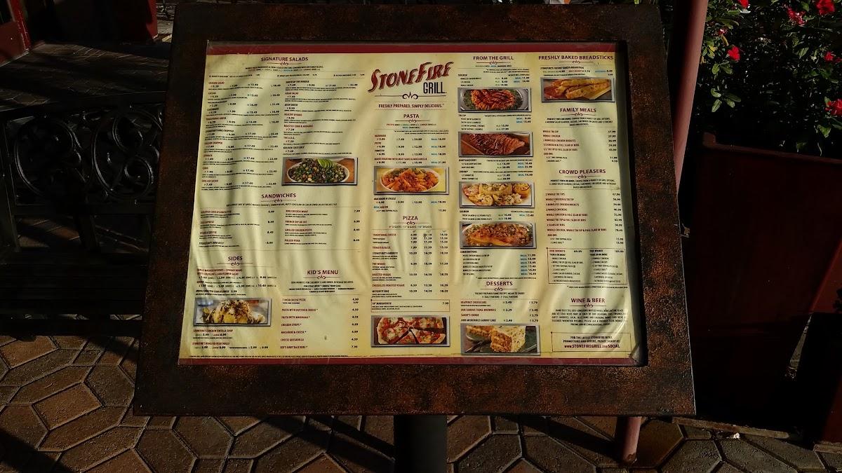Menu at Stonefire Grill BBQ, Santa Clarita