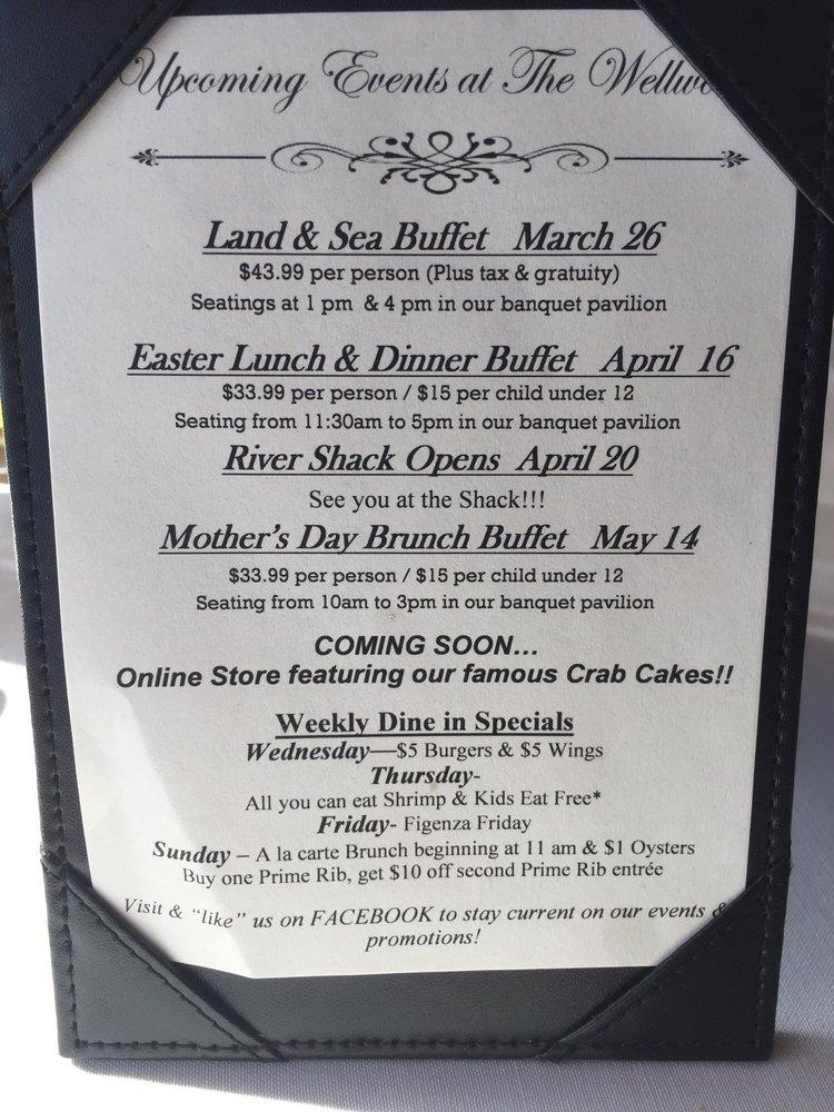 Menu at The Wellwood Restaurant, Charlestown, 523 Water St