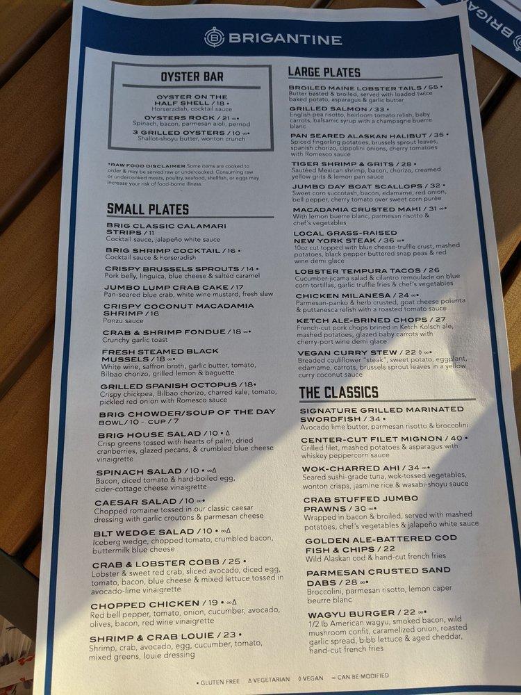 Menu at Portside Pier pub & bar, San Diego