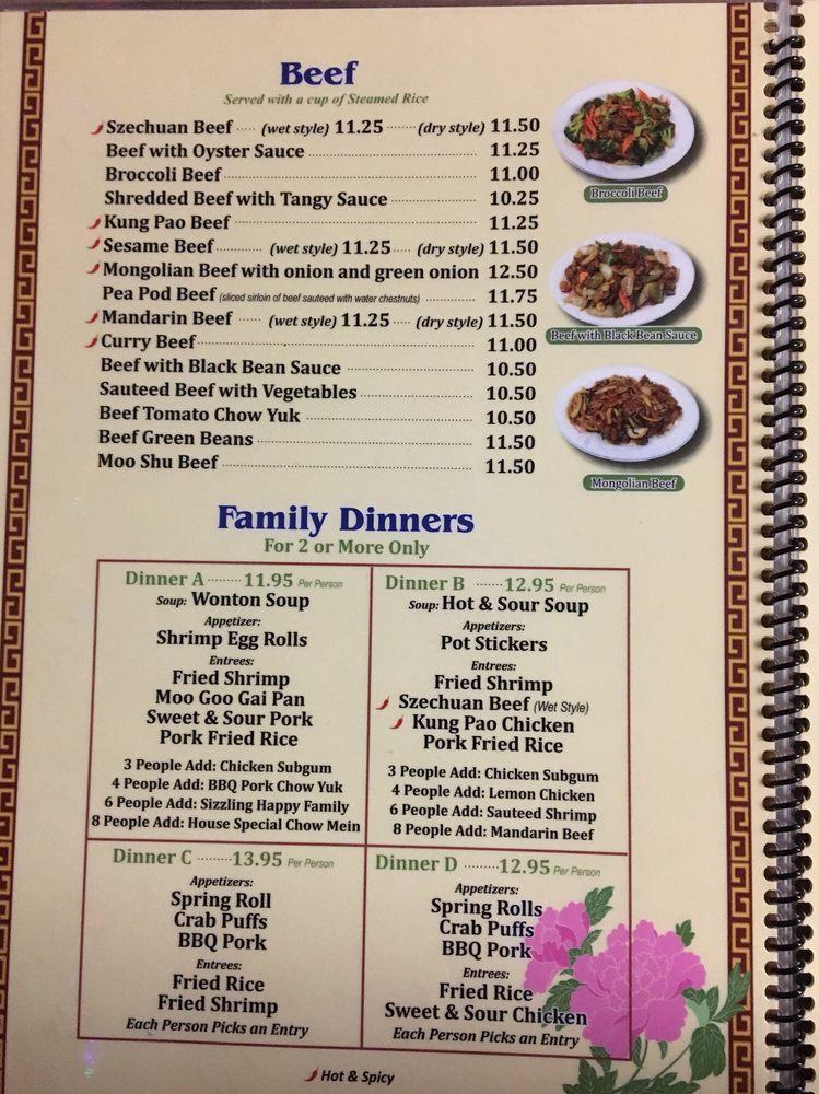 Menu at Happy Family Restaurant, Battle Ground