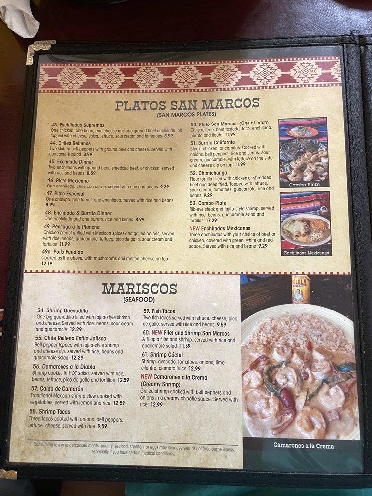 Menu At Agave Mexican Grill Restaurant Sneads