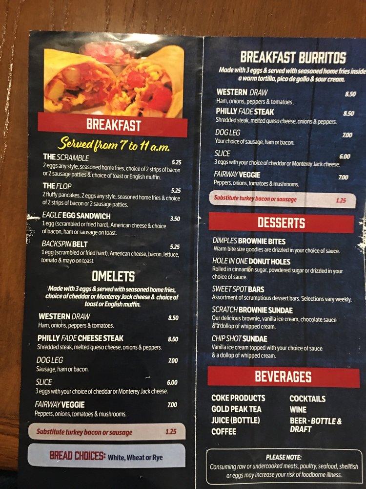 Menu At Pub 19 At Eagle Haven Golf Course Virginia Beach