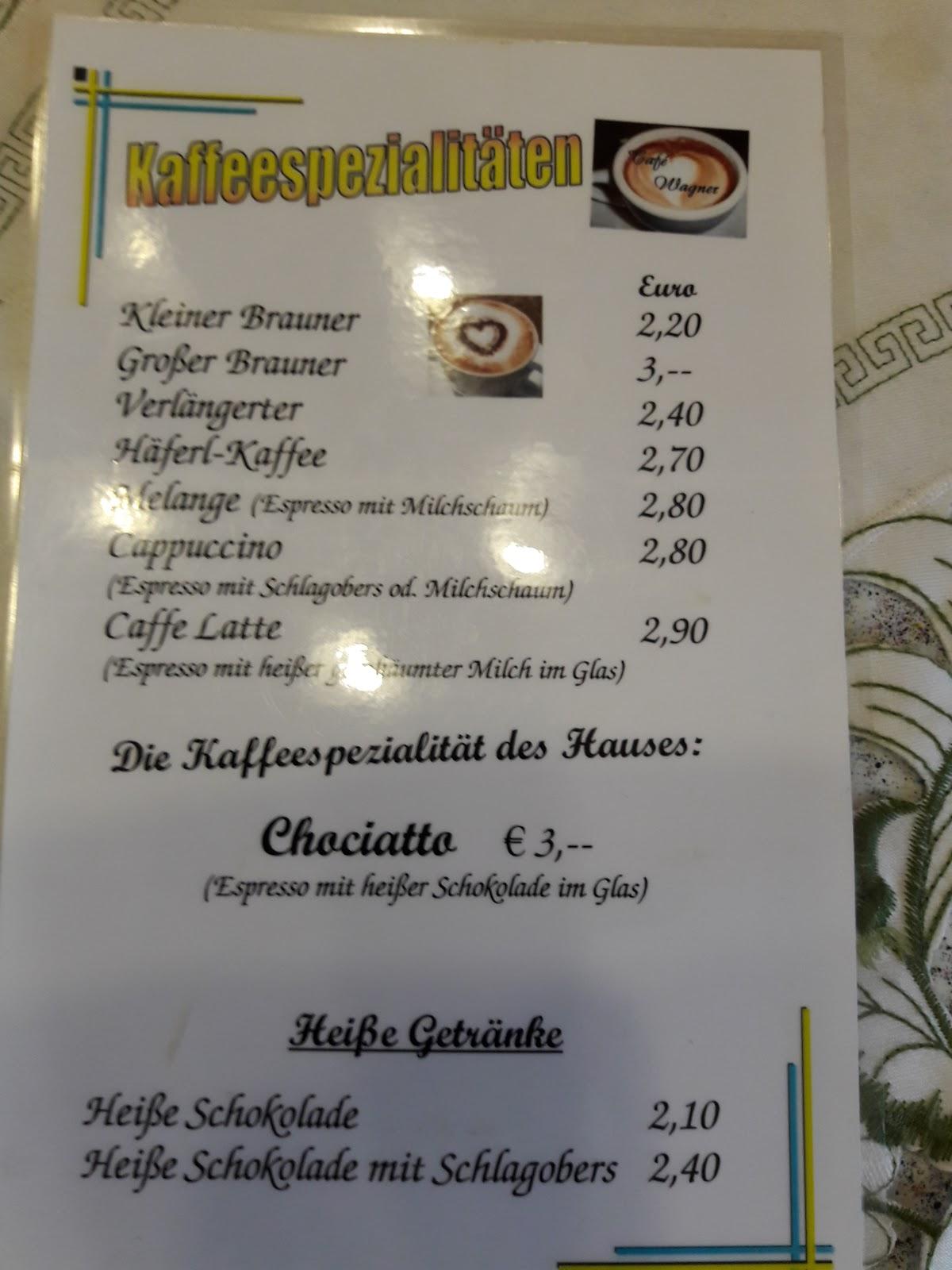 Menu At Cafe Wagner Admont Menu At Cafe Wagner Admont