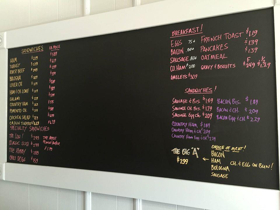 Menu at Jeff's Food Mart, Campbellsville
