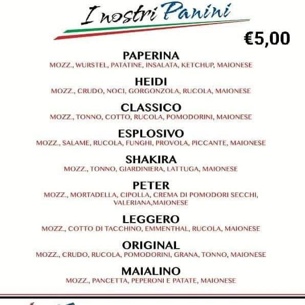 Menu da Pizzeria Pulcinella, Rossano Stazione