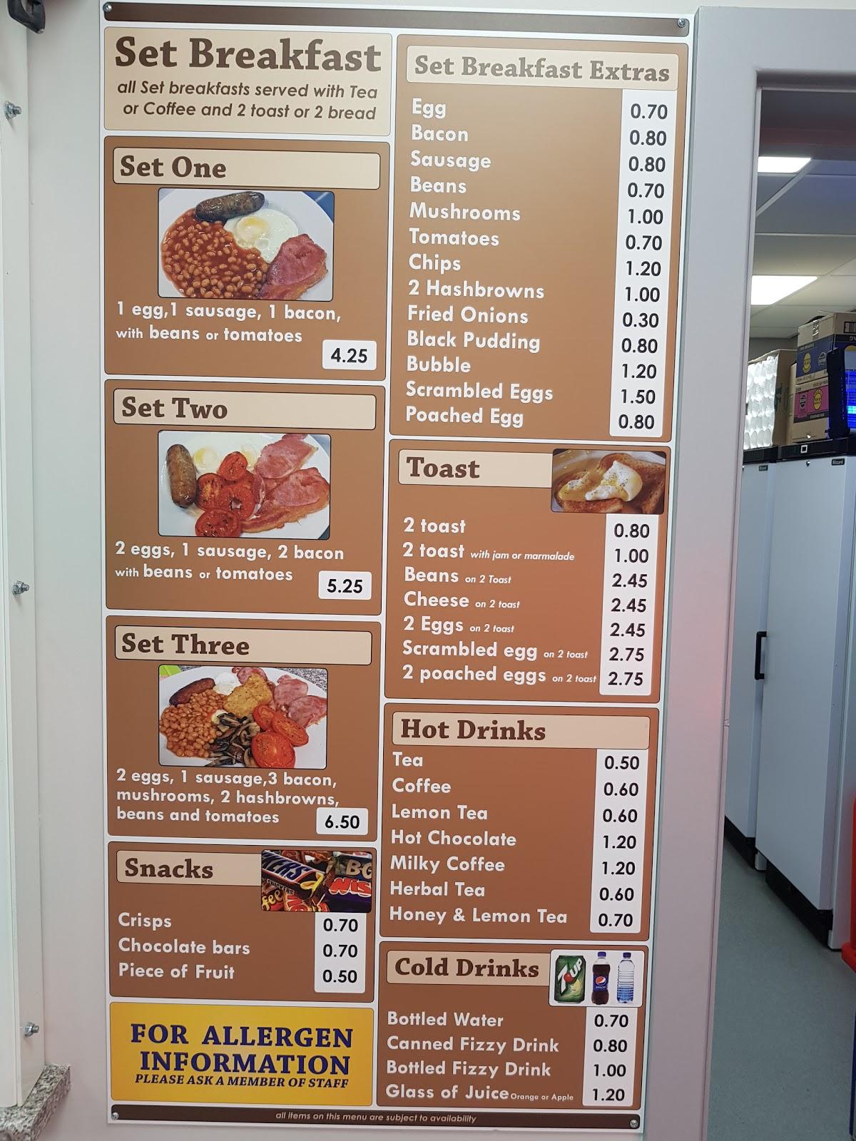 Menu at The Cafe Upstairs (Selco Thurrock), Grays
