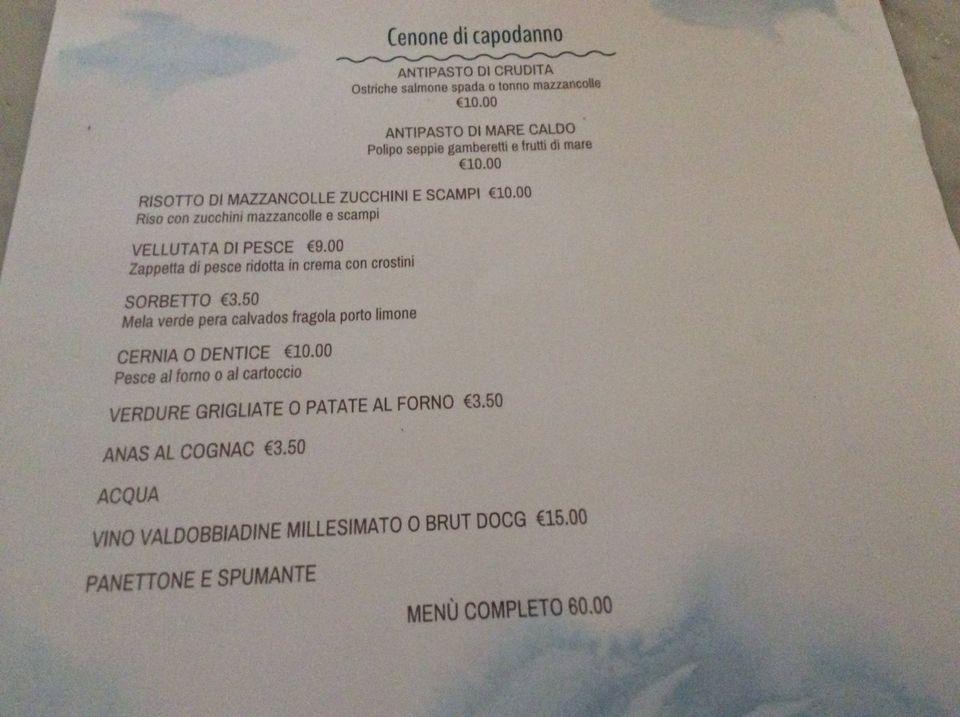 Menu at Ristorante Pizzeria Del Sole, Alessandria