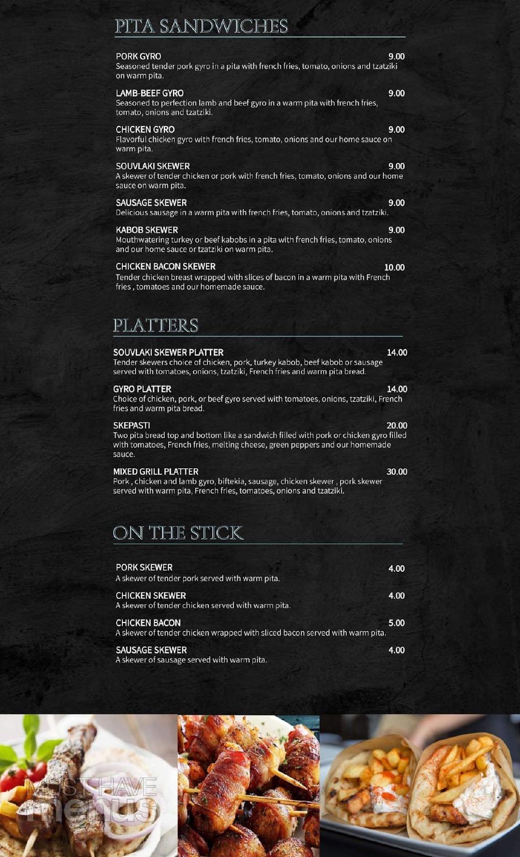 Menu at Greek Spot Grill restaurant, New Port Richey