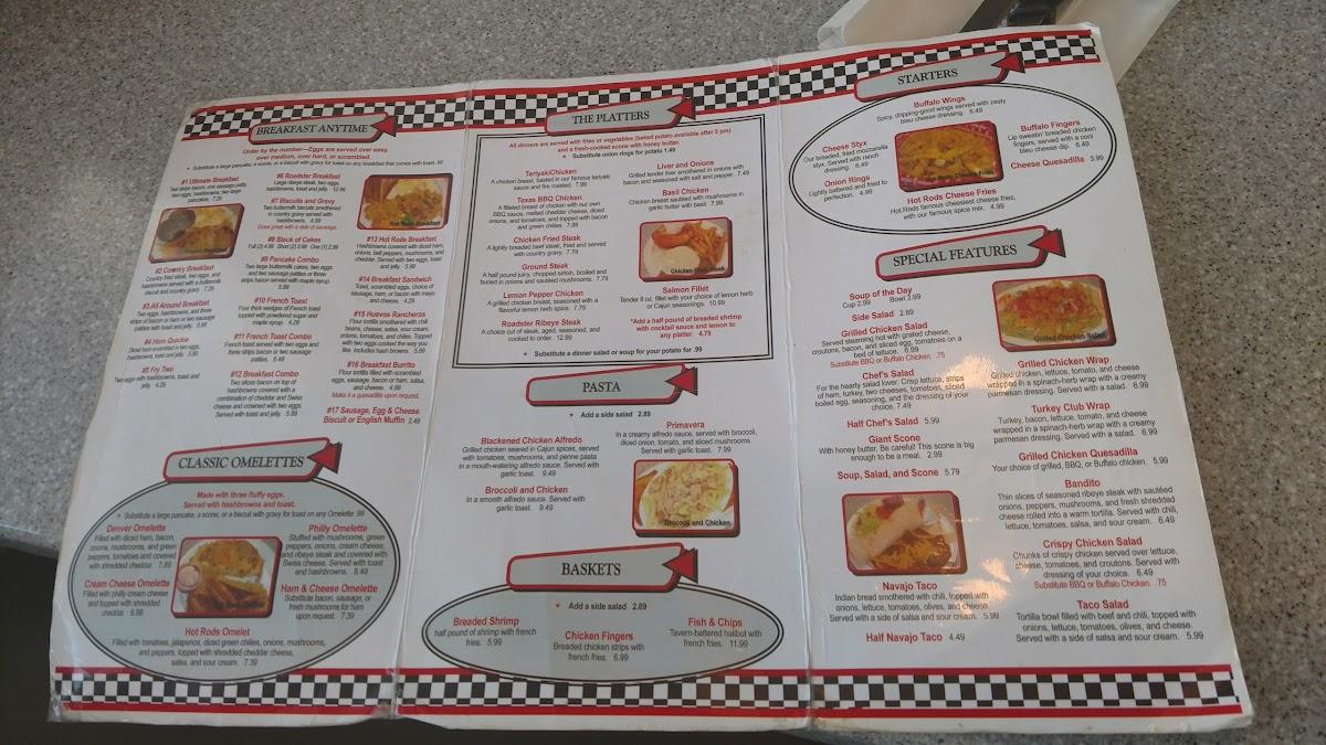 Carta del restaurante Hot Rod Diner, Santaquin, 175 Main St