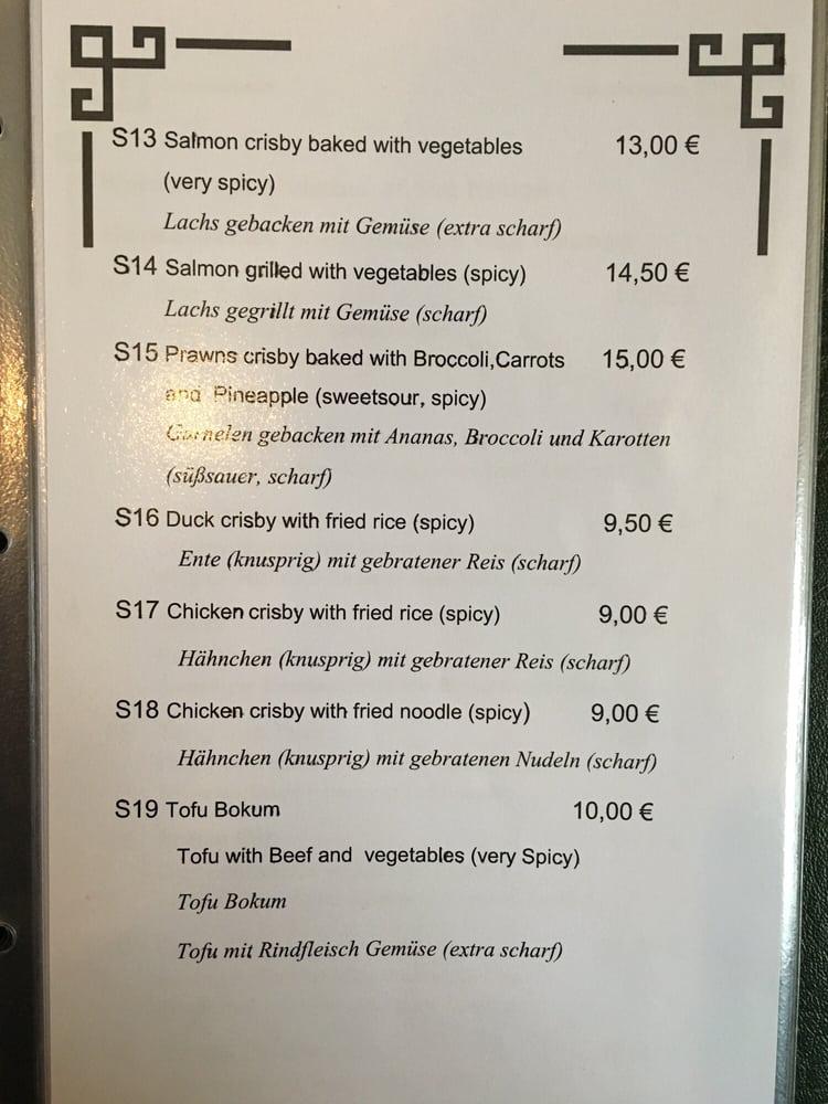Speisekarte von Restaurant Seoul, RamsteinMiesenbach